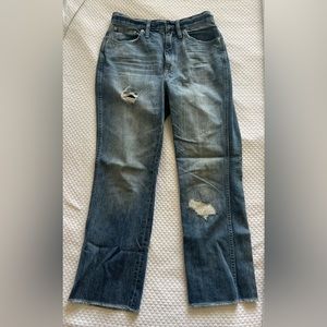 Madewell rigid Demi-boot crop jean